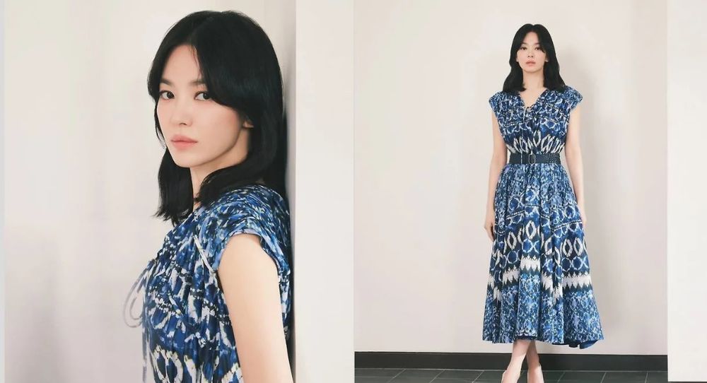 Song Hye Kyo turns a simple dress and white wall into a fashion moment
