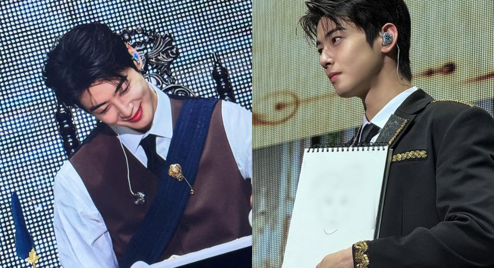 Image for Cha Eun Woo says goodbye with a fan meeting and surprises everyone with his funny self-portrait