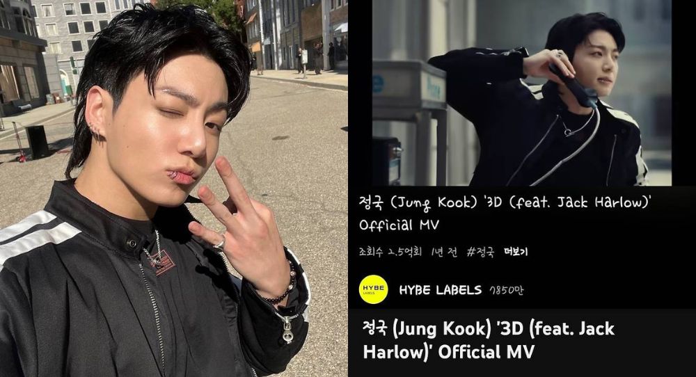 BTS Jungkook’s 3D continues unstoppable success with 250 million YouTube views and record-breaking Spotify numbers
