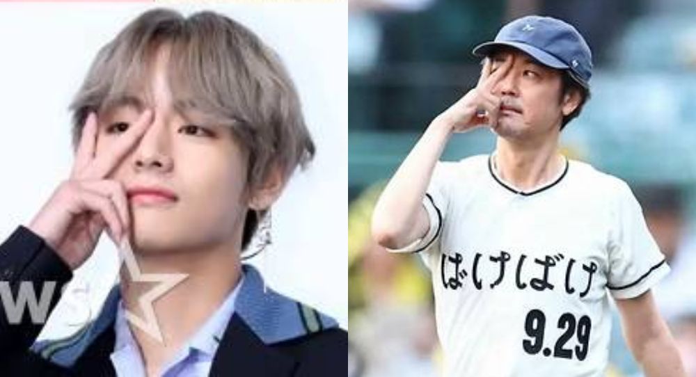 Japanese actor makes fans laugh as he copies BTS V’s signature pose during baseball first pitch