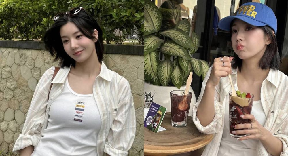 Kwon Eun Bi looks like she is in a photoshoot even while enjoying food in Bali