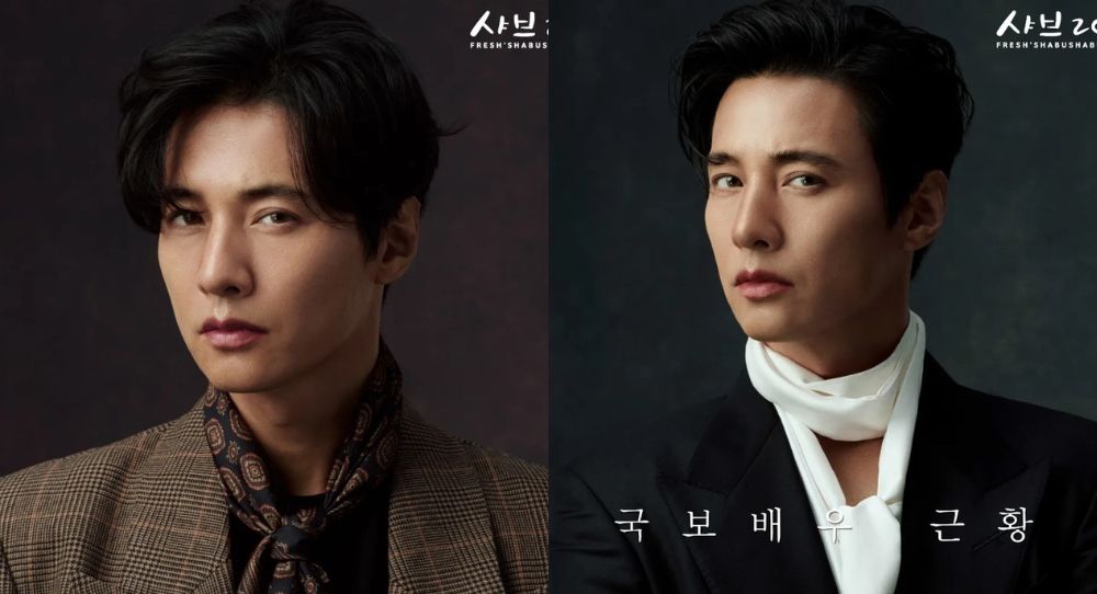 Won Bin finally returns to the spotlight after 15 years with a stunning new look as the model for a shabu-shabu brand