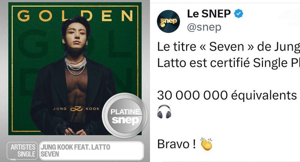 BTS&#039;s Jungkook achieves another global milestone with Seven officially going platinum in France
