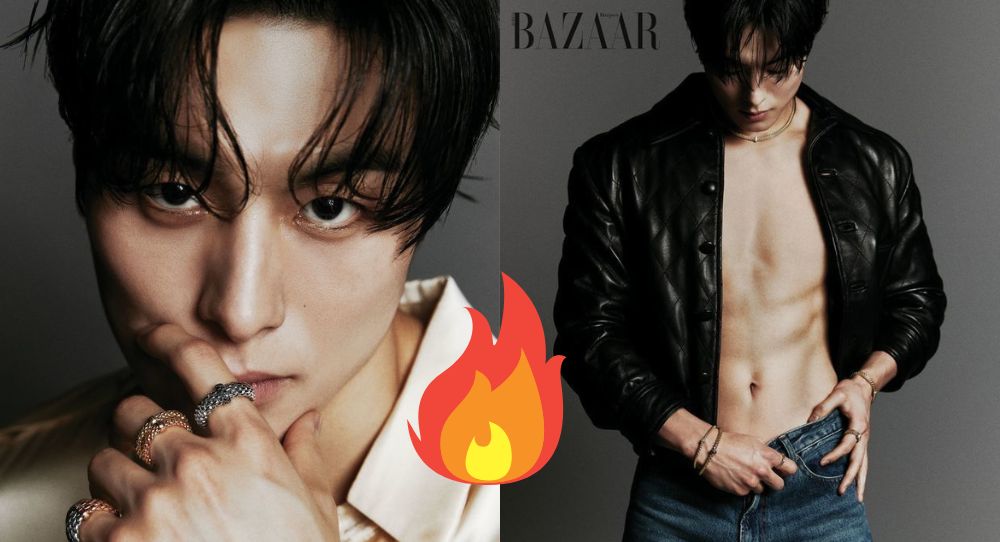 Jung Gun Joo flaunts his sculpted abs and shows a new level of masculine charm in his stunning Harper’s Bazaar photoshoot