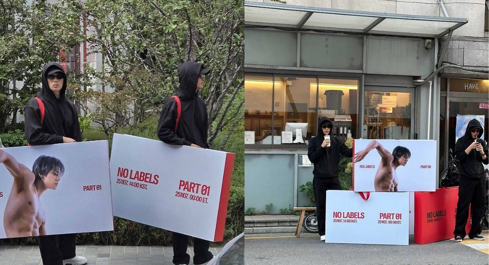 TXT’s Yeonjun turns Seongsu into an art scene with shirtless posters and mystery men carrying huge bags