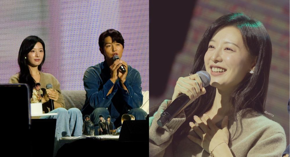 Kim Ji Won’s surprise visit to Song Joong Ki’s fan meeting has everyone talking — “I hope we reunite in a romance again”
