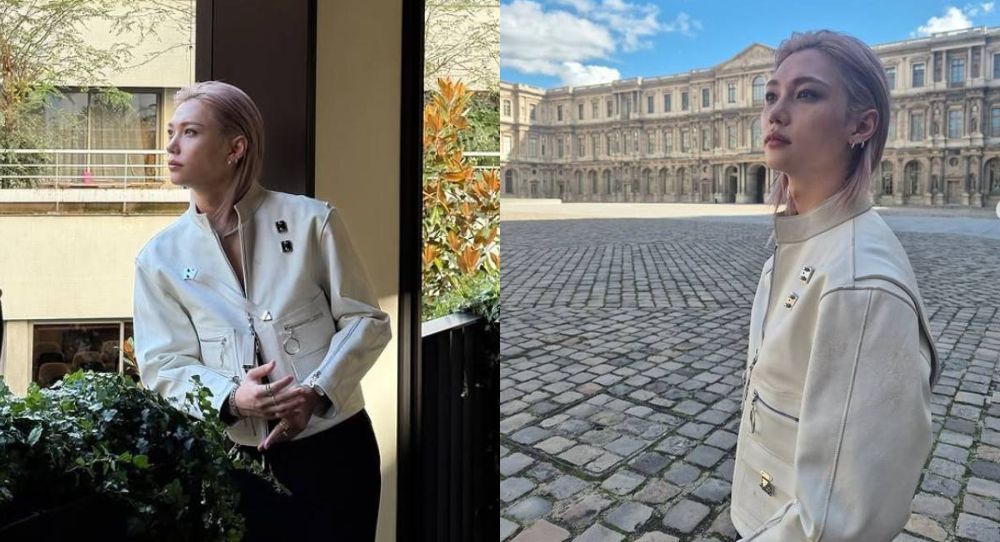 Image for Stray Kids’ Felix praised worldwide for bold pink hair and white jacket styling at Louis Vuitton Paris Fashion Week