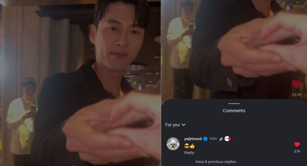 Hyun Bin refuses fan’s hand heart and only saves it for Son Ye Jin, wife reacts with thumbs up