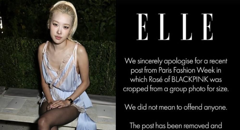 ELLE UK explains why BLACKPINK's Rosé was cut from Paris Fashion Week photo and says there was no intent to insult