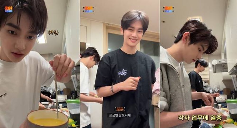 ZEROBASEONE's Zhang Hao and Kim Gyu Vin surprise Han Yu Jin with a homemade college exam lunchbox that melts fans’ hearts