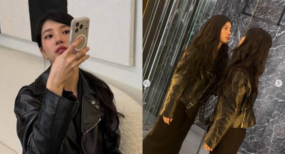 Suzy stuns fans by admiring her reflection in the mirror as her flawless visuals steal the spotlight at a luxury event