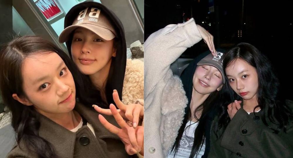 Hyeri shares playful Christmas kiss photo with I-dle’s Miyeon and calls it their third year Christmas date