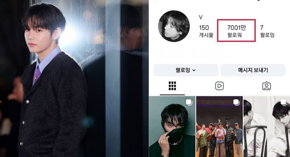 BTS’s V makes Instagram history as he becomes the first Korean male star to reach 70 million followers
