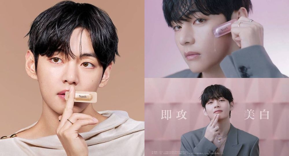 BTS's V leads Japan cosmetics TV ad favorability chart showing real "V effect"