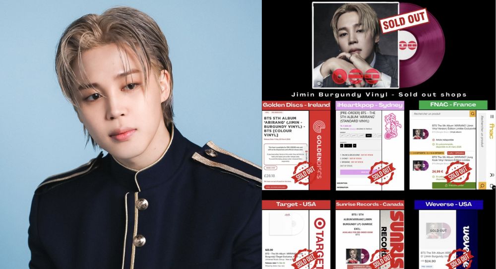 BTS’s Jimin is setting off another global buying frenzy as his ‘Burgundy’ LP sells out across top retailers in several countries